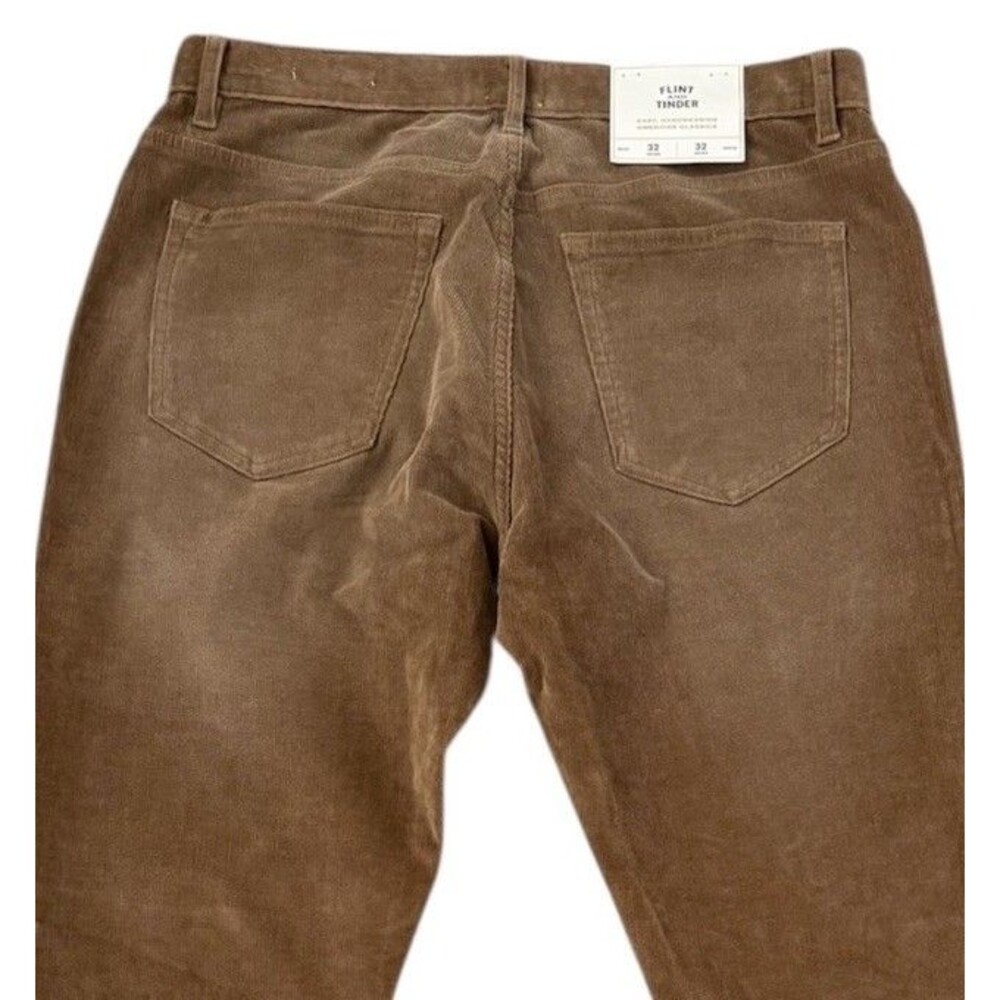 Flint And Tinder Brown Slim Fit Corduroy Men’s Pants Size 32 By 32 - Picture 6 of 10